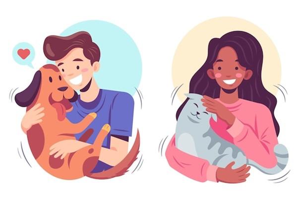 Illustration lien animaux humain mediation animale